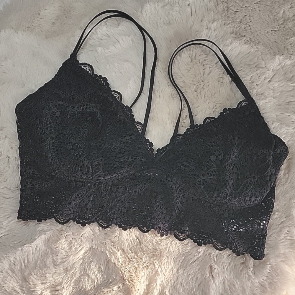 Auden Women's Lightly Lined Lace Longline Bralette Camisole Wire-Free szXL  Bin9